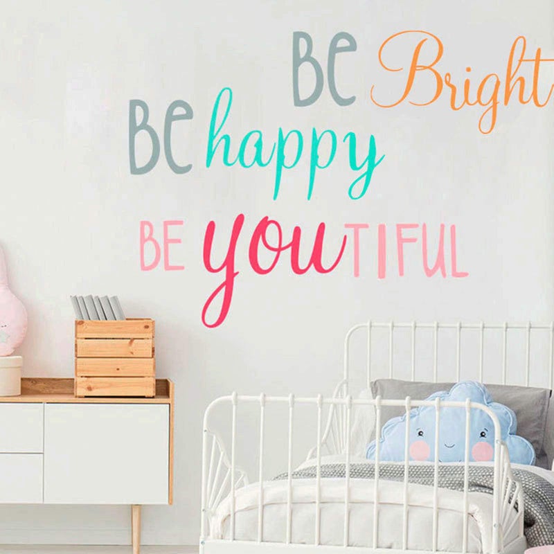 SUPANT Inspirational Wall Decor Quotes for Boy Girl Room-Be Bright Be Happy Be Yout iful- Decor for Living Room Bedroom Classroom Playroom Nursery Girls Boys Room Wall Decals Decorations - Image 3